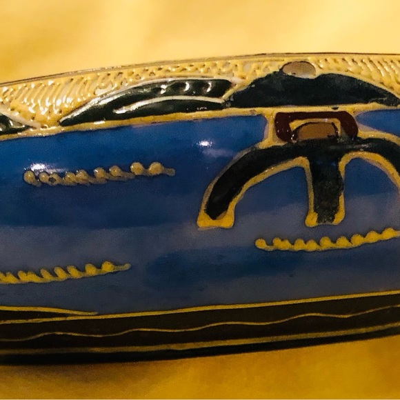 Japanese flower bowl with flower frog.  Vintage - Picture 4 of 8